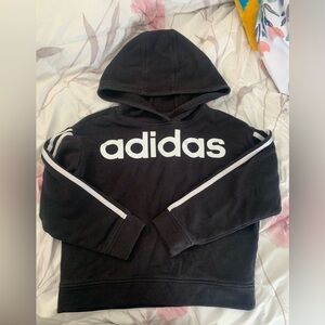 It has no label Adidas Black Pullover with White Branding